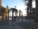 Mosley Square in Glenelg at sunset.